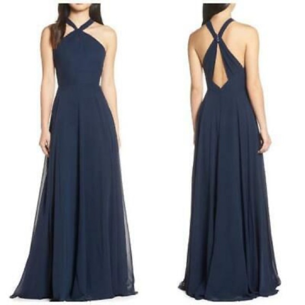 NWT, never been worn! Navy Jenny Yoo Halle dress
